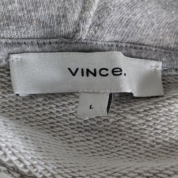 Vince Women's L Large Cowl Neck Long Sleeve Gray Sweatshirt Hoodie - Picture 4 of 5